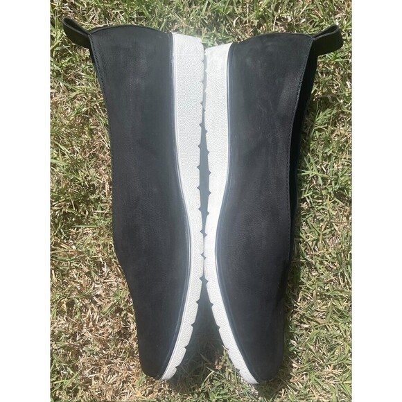 Eileen Fisher Humor Wedge Ballet Flat in Suede Black Size: 10 - Picture 4 of 6